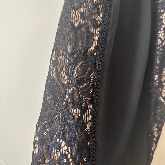 BCX Lace Sequin bodycon evening cocktail dress black size 0 NWT - Picture 6 of 15